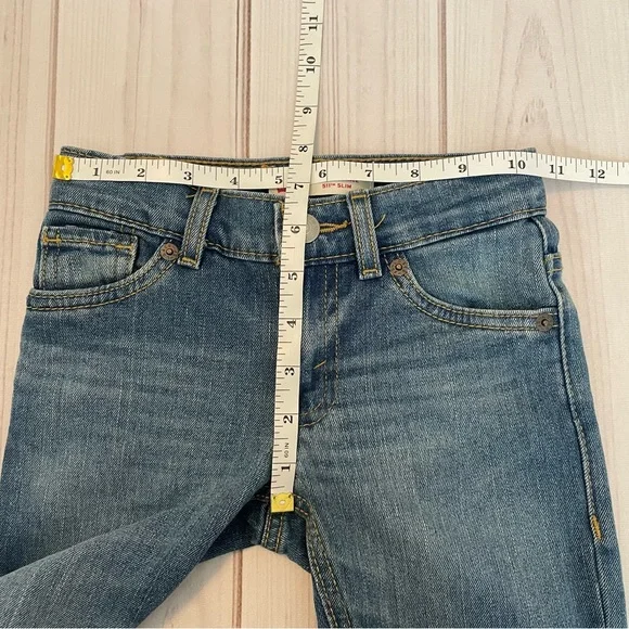 Levi’s Performance 511 Slim Jeans Boys Size 4 Blue Straight Leg Adjustable Waist - Picture 11 of 14